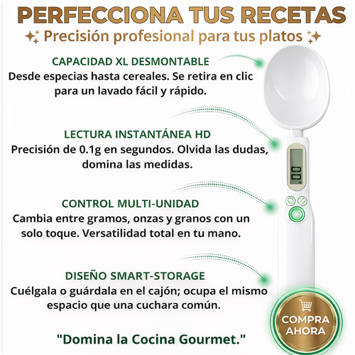 Cuchara Digital de Alta Precisión 500 g/0.01 g
